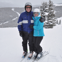 Denise and John skiing vail close up